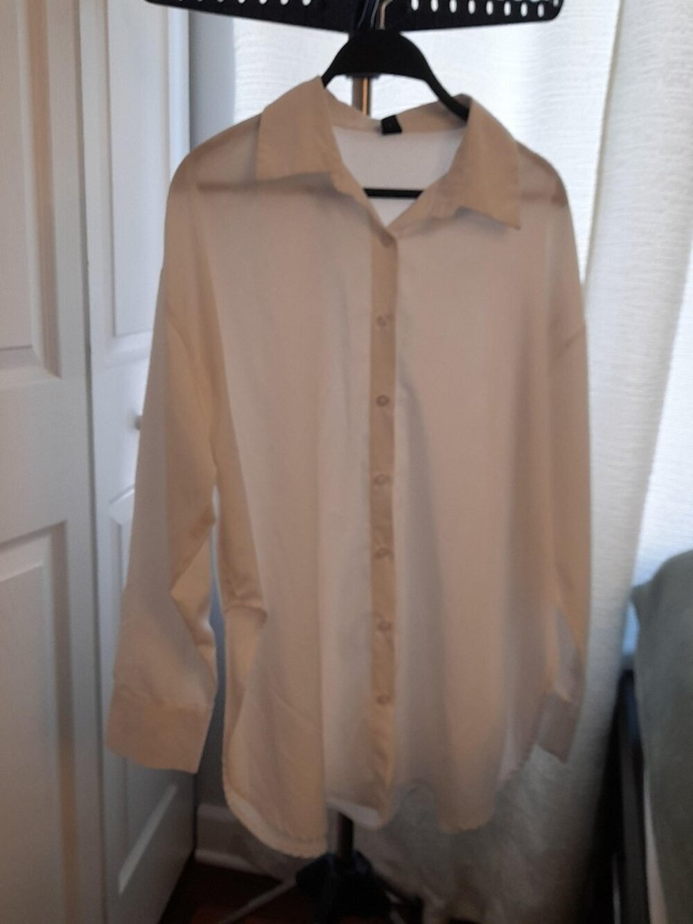 White Blouse with Slits on the Sides